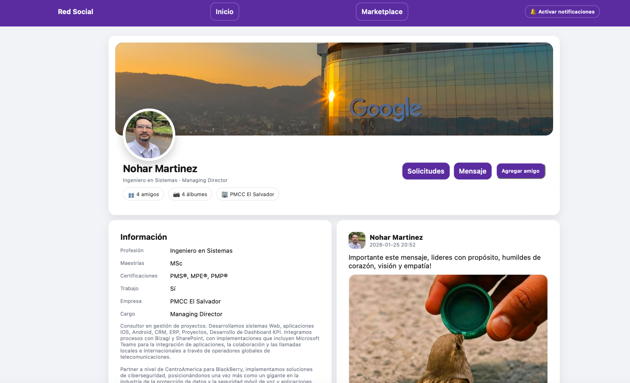 Perfil social PMCC